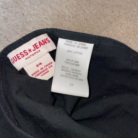 Guess Jeans Authentic black floral embroidered circle skirt size 24 - Picture 6 of 6